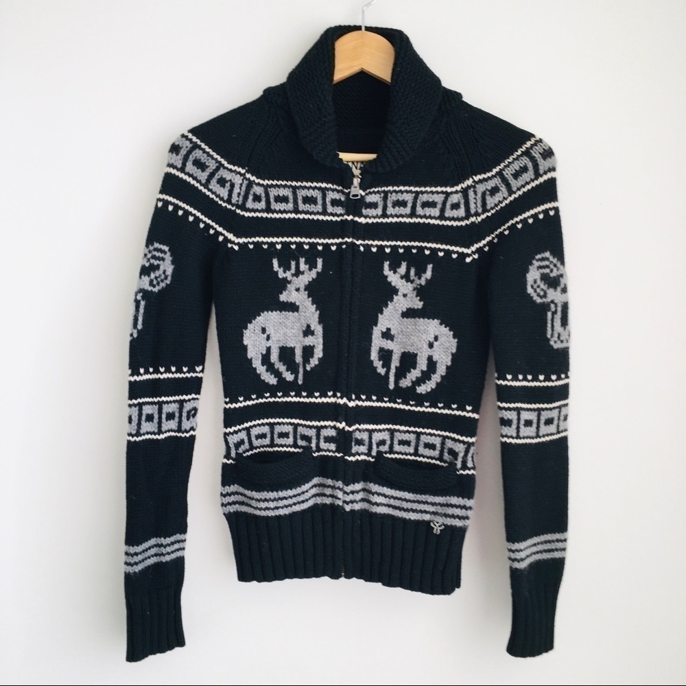 Tna Aritzia Sea to Sky Cardigan Sweater Lambswool